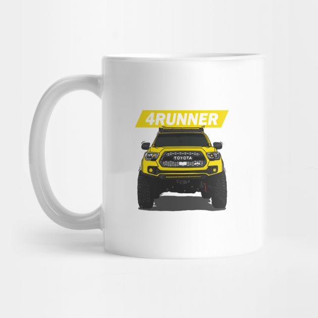 4Runner Toyota Front View - Yellow by 4x4 Sketch